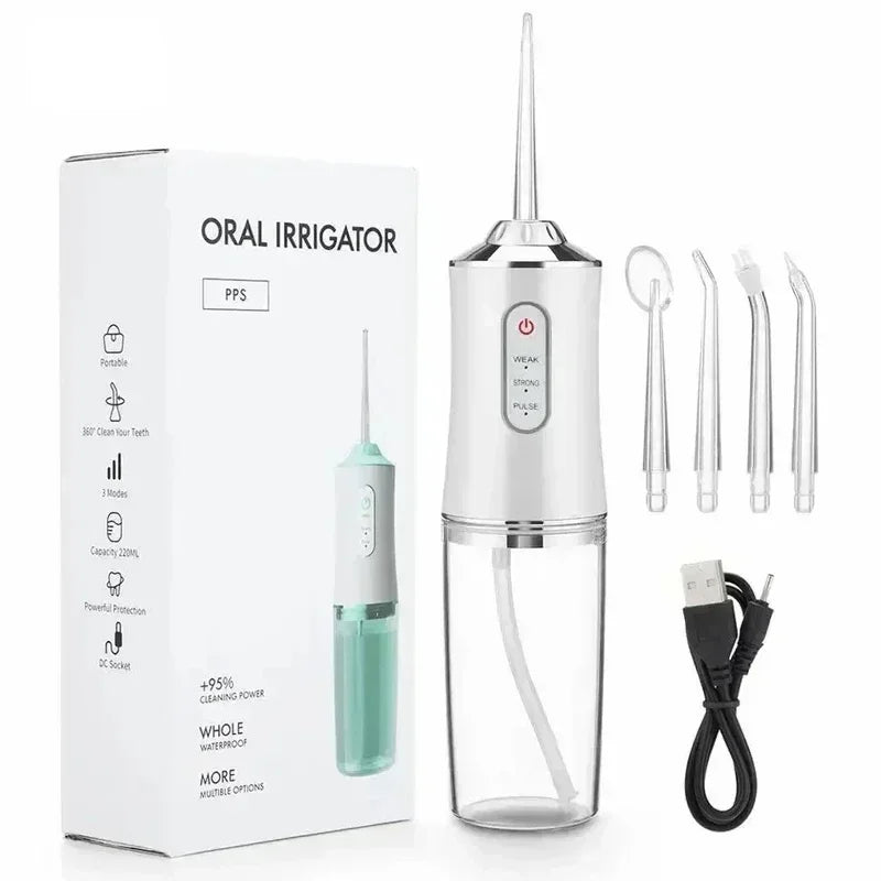 PORTABLE ELECTRIC DENTAL FLOSSER: ORAL IRRIGATOR