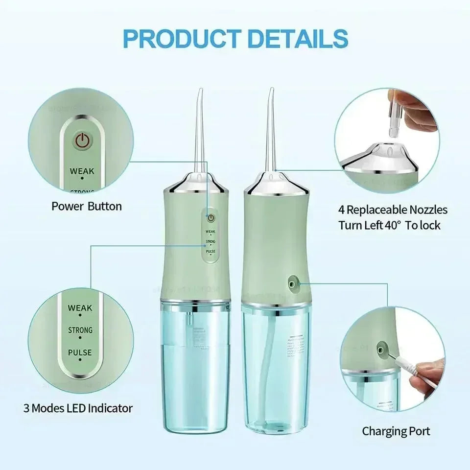 PORTABLE ELECTRIC DENTAL FLOSSER: ORAL IRRIGATOR