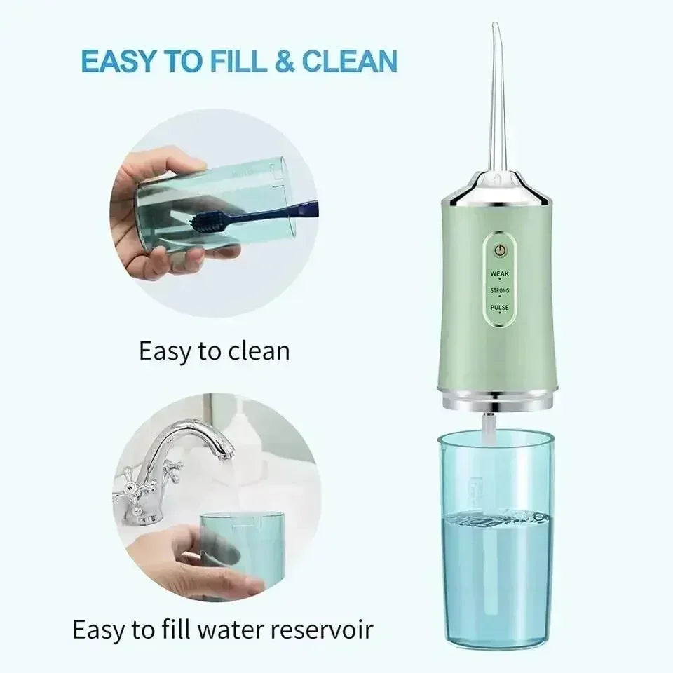 PORTABLE ELECTRIC DENTAL FLOSSER: ORAL IRRIGATOR